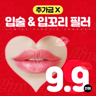 입술입꼬리 전체필러 추가금x