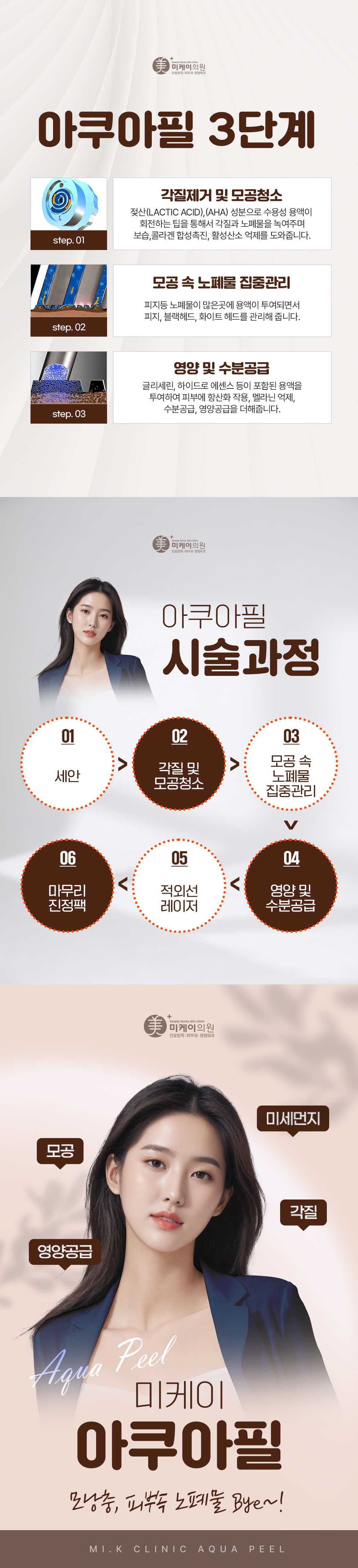 모공청소,각질제거,피부 트러블 관리 미케이 아쿠아필 3회
