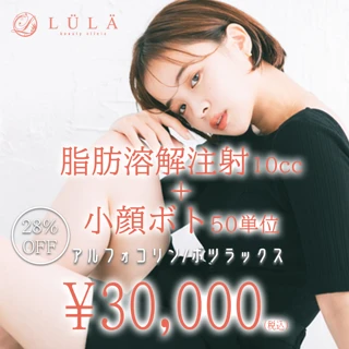 脂肪溶解注射10cc+小顔ボトックス50単位