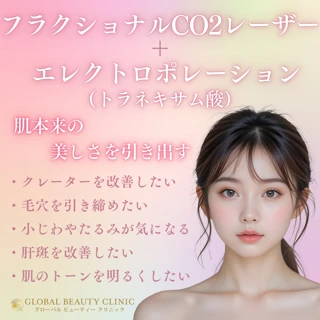 フラクショナルCO2レーザー+エレクトロポレーション