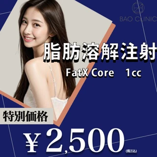 脂肪溶解注射(FatX Core)1cc~ |顔・体OK|2cc目以降も同額適応可