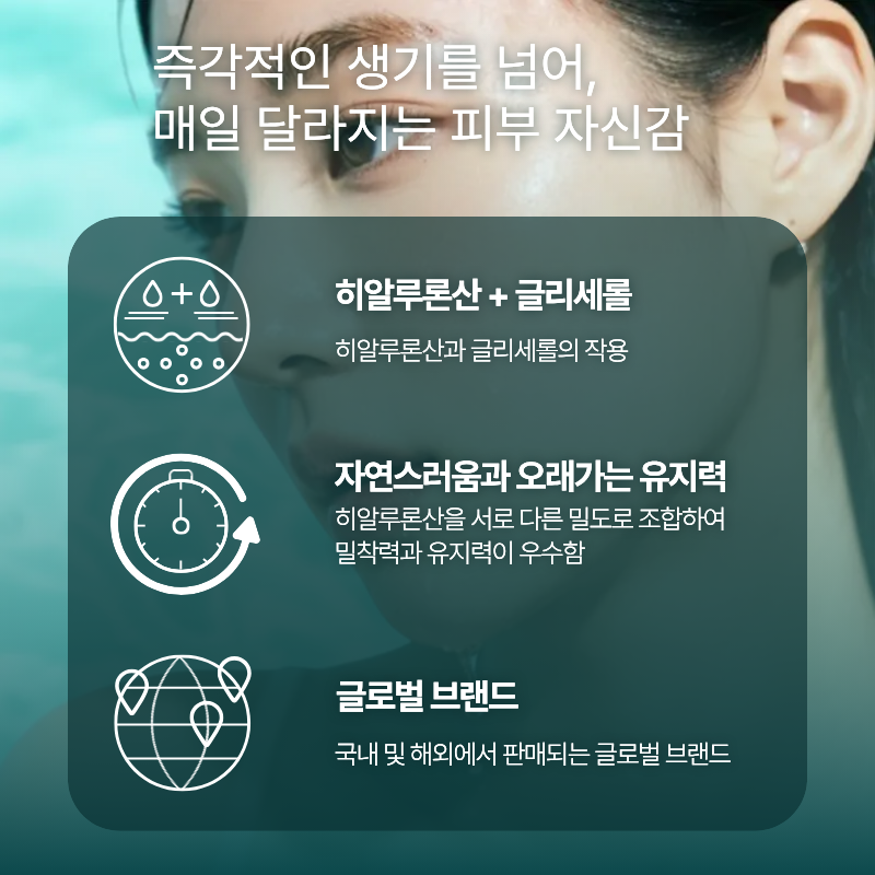 벨로테로 리바이브 스킨부스터는 HA(히알루론산)과 글리세롤의 복합체입니다.
- HA에 교차결합이 되어 있어 기존의 스킨보톡스보다 유지기간이 깁니다.
- 글리세롤 성분이 포함되어 있어 염증성 피부, 문제성 피부에 좋은 효과를 보입니다.
- 시술 직후 촉촉한 보습력과 피부속에서 차오르는 수분감, 생생함을 느낄 수 있습니다.
- 항상 정품, 정량을 약속하며 정품확인 및 정품스티커 증정합니다.
- 담당 원장님과 상세하고 꼼꼼한 상담 후에 진행합니다.
