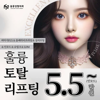  훌륭 토탈 리프팅_써마지 FLX 600샷&울쎄라피프라임&슈링크&LDM&인모드&실리프팅&스킨보톡스